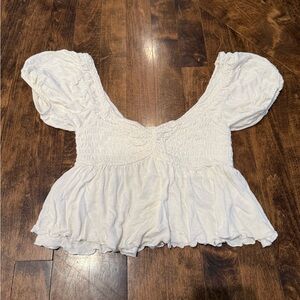 Urban Outfitters White Ruched Top